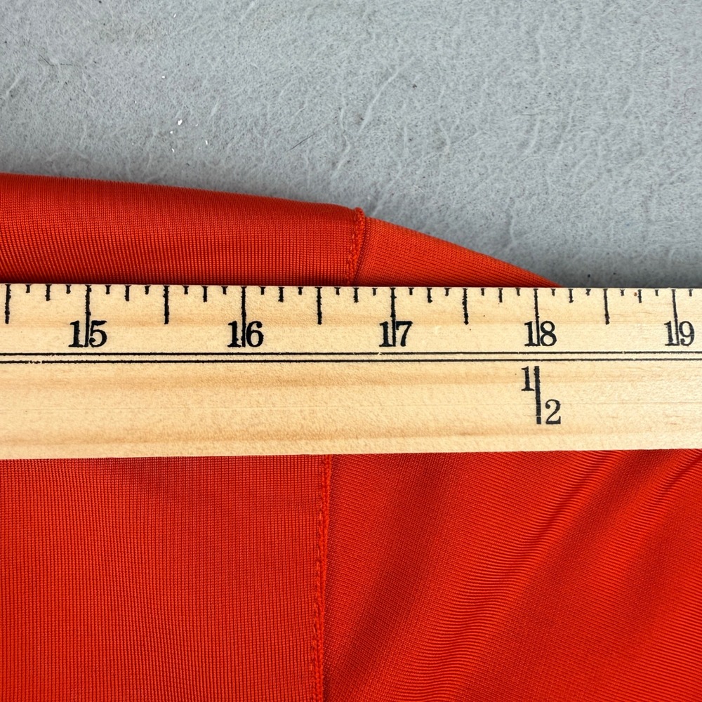 Adidas Red Orange Track Jacket with White Stripes - Picture 10 of 11
